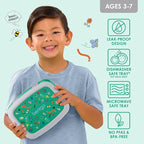 Bentgo Kids Prints Leak-Proof, 5-Compartment Bento-Style Kids Lunch Box - Ideal Portion Sizes for Ages 3-7, Durable, Drop-Proof, Dishwasher Safe, & PFAS & BPA-Free Materials (Bug Buddies)