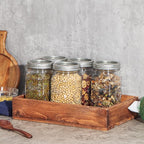 12 Pack 32 oz Wide Mouth Mason Jars - Heavy Duty Glass Storage Jars with Airtight & Leak Proof Lids for Pickling, Canning, Food Storage, Flour, Sugar, Pasta, Oats & DIY Projects (12pack 32oz)