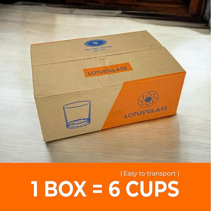 8 oz Old Fashioned Whiskey Glasses Set, Set of 6 Heavy Base Rocks Glasses for Cocktails, Cognac, Bourbon|Dishwasher Safe