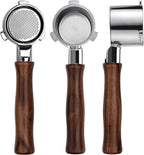 Normcore 51mm Bottomless Portafilter for DeLonghi La Specialista, 3-Ear Naked Espresso Tool with Walnut Handle for EC9155 9335 9355 9665 EC9335, 23-25g Barista Basket Included