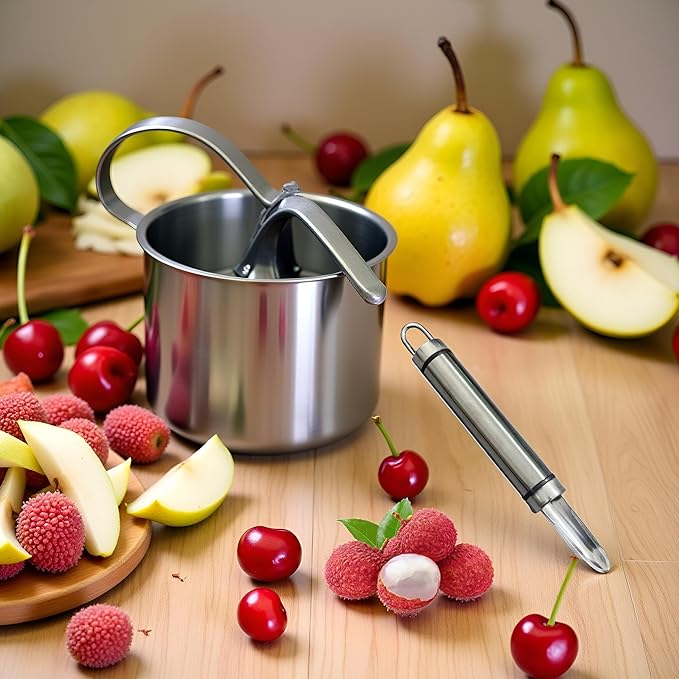 Longans Pears Corer,Stainless Steel Handheld Longan Corer,Portable Vegetable Core Remover,Cherry Core Removal Tool,Fruit And Peeler,Handheld For Lychee,Cherry,Corers and Pitters