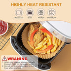 Vailnd Air Fryer Liners Disposable for Ninja, 150 Pcs 8" Round Airfryer Paper Liner Heavy-Duty, Non-Stick and Grease-Proof Parchment Paper Sheets for 5-8 qt Basket Air Fryers Oven Steamer