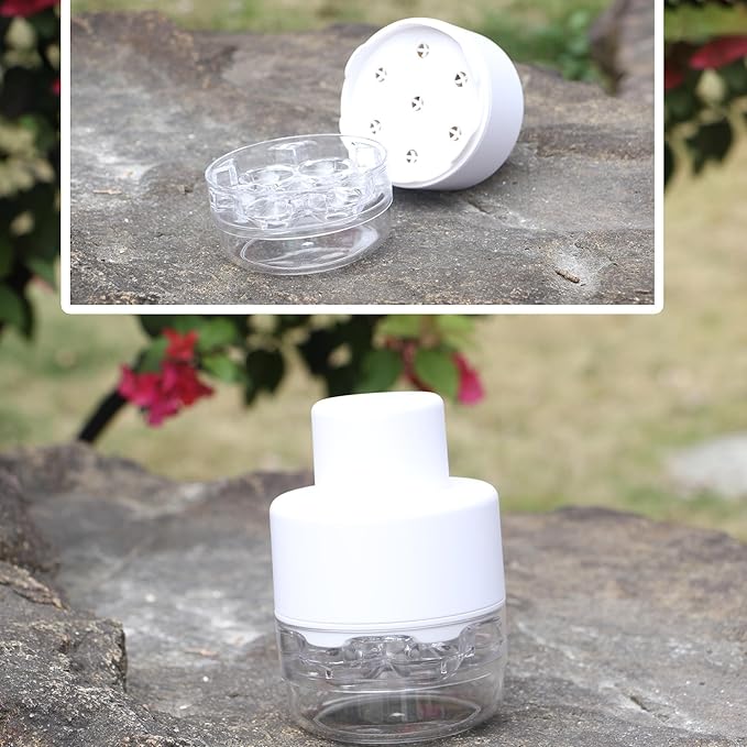 PCTC Cherry Pitter Tool - Pit Remover for Cherries, Multi-Functional Fruit & Vegetable Tool, Quick Release Remove 7 Cherry Pits at Once, Kitchen Gadget for Easy Prep (White)