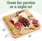 Charcuterie Board Gift Set, Bamboo Cheese Board With Cutlery, Includes Stainless Steel Serving Utensils, Cheese Platter and Serving Tray, Suitable for Wedding, Gift for Couples, and Housewarming Gifts