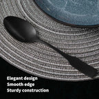 Alata Kate Black Tumbled 20-Piece Silverware Set,Service for 4,Stainless Steel Flatware Set,Tumbled Cutlery Set,Dishwasher Safe