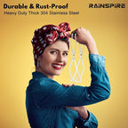 Rainspire Canning Jar Lifter, Canning Tongs Jar Lifter, Canning Tools, Canning Supplies for Home Kitchen, Stainless Steel, White