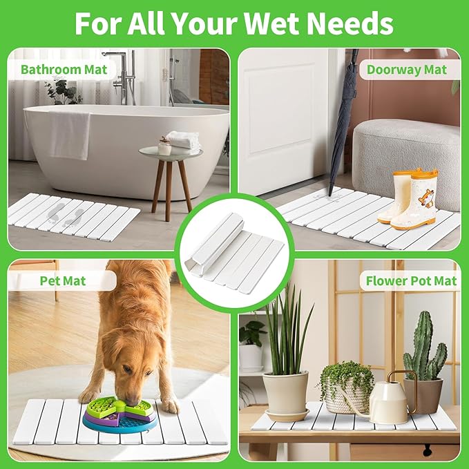 Large Stone Dish Drying Mat for Kitchen Counter, Quick Dry Stone Bath Mats for Bathroom, Foldable Ultra Absorbent Diatomaceous Earth Mat for Dishes Bottles Cups, Match Any Countertop, 23.23'' x 15.4''