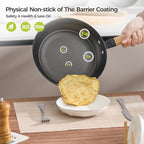 YUTANN Nonstick Frying Pan Set, 8" 10" 12" Ceramic Frying Pans, Pre-seasoned Cast Iron Pan Cookware Set with Removable Handle, Dishwasher Safe, Free of PFAS & PFOA, Compatible with All Stovetops
