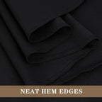 Fitable 8 Pack Black Table Cloths 120 Inch Round - Stain Resistant and Washable Tableclothes, Polyester Fabric Table Covers for Wedding, Party, Banquet, Formal Events