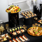 Minisland Black Love Heart Cocktail Picks, 4.7 Inch Long Bamboo Fancy Toothpicks for Appetizers, Decorative Halloween Holiday Party Food Drink Garnish Fruit Kabobs Skewer Sticks 100 Counts -MSL444