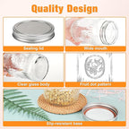 12Pack 32oz Wide Mouth Mason Jars, Glass Mason Jars with Airtight Lids and Bands, Large Canning Jars for Food Storage, Pickling, Meal Prep, DIY Decor, Fruit Print, Safe for Microwave & Dishwasher