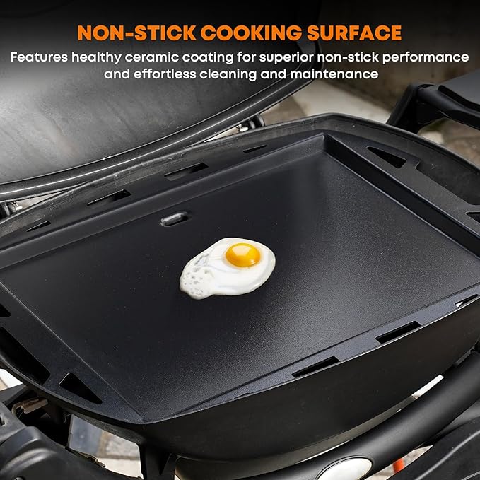 Stanbroil Cooking Griddle Insert for Weber Q300/Q3000 Series Grills, Nonstick Full Size Griddle Plate for Weber Q3000 Q3100 Q3200 Q300 Q320 Grills