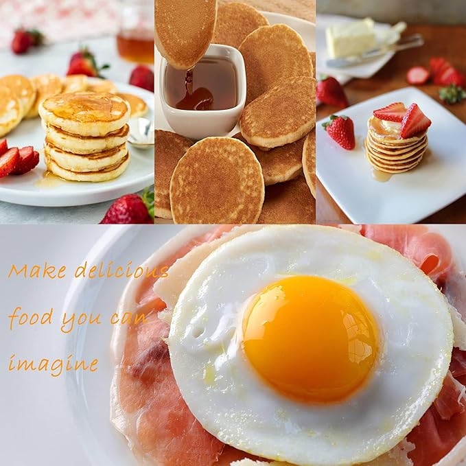 Non-Stick Egg Ring,Stainless Steel Ring for Frying Eggs,Round Mold,Shaping Eggs,Round Fried Egg Mold Household,Cooking Tools for Breakfast（2 Pack)