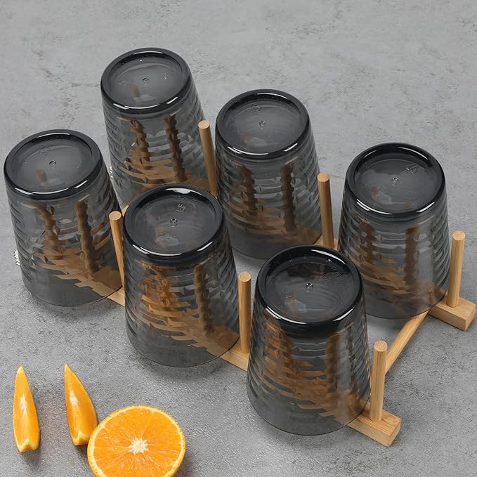 BPA-Free Plastic Tumblers 6 Pack (6x16oz) | Reusable Dishwasher Safe | Stackable Shatterproof Cups | Plastic Drinkware & Drinking Tumblers for Restaurant, Home, Party