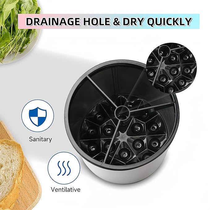 Utensil Holder,Extra Large Utensil Holder for Kitchen Counter, Silverware Organizer, Stainless Steel Storage Cooking Caddy Flatware Spoon Spatula Tool Cutlery Container(2 Set)