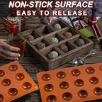 Small 15-Cavity Semi Sphere Silicone Molds Non-Stick,2 Packs Half Sphere Silicone Baking Molds for Making Jelly, Chocolates and Cake