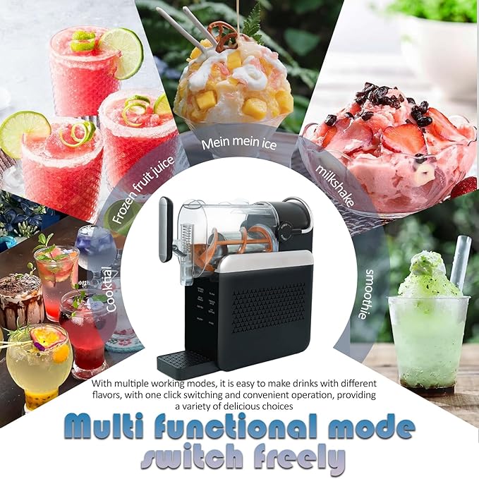Slushie Machine,Slushy Machine for Home,No Need Ice Cubes,15 Minute Slushy Maker Machine,5 Preset Modes&DIY Mode,Ice Cream Maker,Smoothie/Milkshake/Frozen Juice/Coffee/Cocktail (WHT)