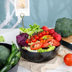 Hioasis 8 Pack Plastic Serving Bowls 128oz Black Plastic Bowls Heavy Duty Disposable Serving Bowls for Party Snack & Salad & Candy & Bar Buffet & New Year