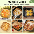 Ctizne Air Fryer Liners Disposable, 200PCS 6.5 Inch Square Parchment Paper Liner for Air Fryer, Grease and Waterproof Baking Liner for 3-5 QT Airfryer Basket