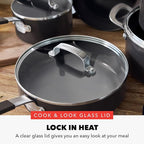 GreenPan x Bobby Flay 13 Piece Nonstick Cookware Pots and Pans Set, PFAS-Free Diamond Ceramic, Induction Suitable, Easy Clean Dishwasher & Oven Safe, Stay-Cool Silicone Handles, Glass Lids, Black