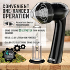 Mamba Loader XL 2g Black USB Electric Herb Grinder. Small Portable Metal Herbal Machine & Spice Mill for the Kitchen