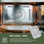 7"x5" Sturdy Foil Pans + Snap-On Lids (5 Pack) | 2X Thicker Heavy Duty Reusable 20oz | Grill Oven Microwavable Multi-Use Pot| Disposable Aluminum Tin for Baking Cooking