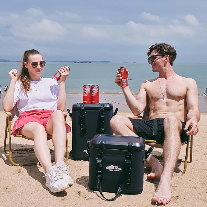 Magnetic Backpack Cooler Bag, Cold Retention Soft Coolers 30 Can Insulated Soft Sided Cooler with Waterproof Bag