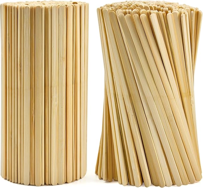 Wooden Coffee Stirrers, 500 Count Coffee Stirrer, Sturdy Wood Coffee Stir Sticks, 5.5 Inch Coffee Stirrers Wood with Smooth Ends, Swizzle Sticks for Coffee Mixing Cocktail Drinking (500PC Round)