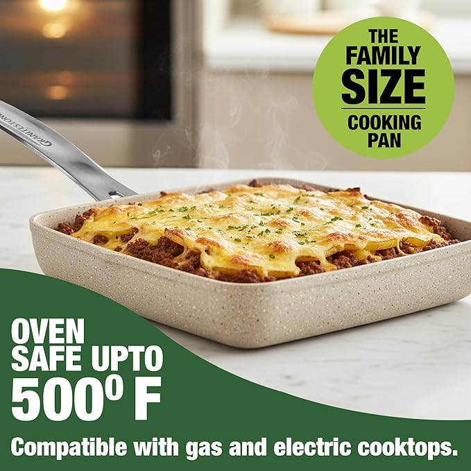 Granitestone 20 Pc Ceramic Cookware Set Nonstick, Complete Pots and Pans Set Non Stick for Kitchen with 5 Pc Bakeware Set, Deep Frying Pan Set, & Steamer, Non Toxic PFOA Free, Oven & Dishwasher Safe