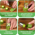 Red Bell Pepper Seed Corer,T Shaped Vegetable and Fruit Corer Remover Stainless Steel Pepper Seed Corers Remover Practical Kitchen Gadget for Peppers,Tomato,Apple Corers Tool