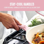 GreenLife 8 Piece Ceramic Nonstick Cookware Set, Induction Suitable Non Toxic PFAS-Free Pots & Pans, Dishwasher Safe, Cooking Set, Stock Pot, Saucepans & Frying Pans, Kitchen Cooking, Light Pink