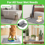 Large Stone Drying Mat for Kitchen Counter, Collapsible Quick Dry Stone Bath Mats for Bathroom, Ultra Absorbent Diatomaceous Earth Dish Mat for Dishes Cups Cookware Countertop, 23.23'' x 15.4'', Grey