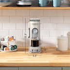 Ninja Pod & Grounds | Coffee Maker | XL Single-Serve | K-Cup Pod Compatible | Brews Grounds | Compact Design | Built-In Milk Frother | 68-oz. Reservoir, 6-oz. Cup to 24-oz. Mug Sizes | Stone |PB055AST