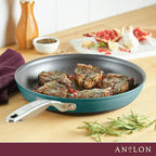Anolon Achieve Hard Anodized Nonstick Frying Pan/Skillet, 12 Inch, Teal