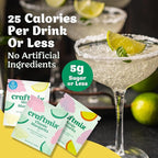 Craftmix Margarita Variety Pack, Makes 24 Drinks, Skinny Cocktail Mixers, Instant Mix Mocktail Kit, Real Fruit, Vegan Low Carb Non-GMO, Dairy Free, Gluten Free, Easy to Mix