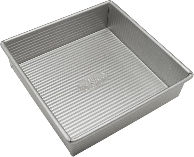 USA Pan Bakeware Nonstick Square Cake Pan, 8 Inch, Aluminized Steel