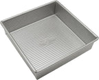 USA Pan Bakeware Nonstick Square Cake Pan, 8 Inch, Aluminized Steel