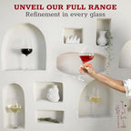 Gusto Nostro Crystal Wine Glasses Set of 6, 22 Oz Long Stem Modern Wine Glasses for White and Red Wine, Dishwasher Safe, Fancy, Elegant, Large and Tall Wine Glass for Wedding Christmas Anniversary