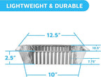 MontoPack Aluminum Foil Pans Half Size Roasting Chafing Pan | Bulk 10 Pack of 9x13 Tins for Cooking, Baking & Catering | Heavy Duty Disposable Cookware Steam Table Trays for Buffet & Food Prepping