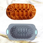 Tongjude 4 Piece Silicone Loaf Pan for Baking, Non-Stick Kitchen Oven Bread Pan, Perfect for Banana Bread, Sandwich, Pound Cake and Meatloaf, 6 Cups, Grey