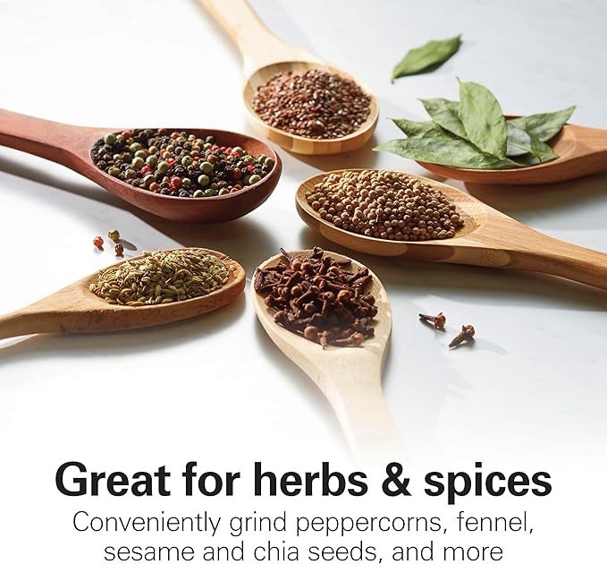 Hamilton Beach Fresh Grind Electric Coffee Grinder for Beans, Spices and More, Stainless Steel Blades, Easy Clean Removable Chamber, Makes up to 12 Cups, Black