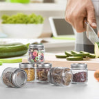 Amzcku 8 oz Vintage Mason Jars with Lids, Regular Mouth Canning Jar, Safe For Storage, Canning, Pickling, Preserving, Fermenting, DIY Crafts & Decor 12 Pack