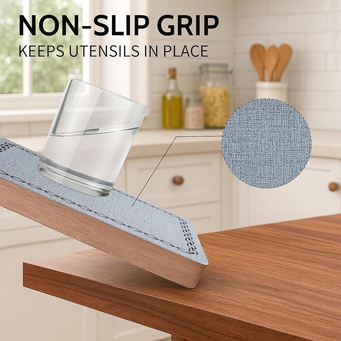 Placemats Set of 6, Heat Resistant & Waterproof Table Mats for Dining, Non Slip Scratch Proof Place Mats for Kitchen, Easy to Clean - Outdoor,Indoor Use（17x12 Inch）