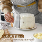 Multipurpose Bench Scraper, Dough Scraper and Dough Cutter for Flat Top Griddle, Bread, Pizza, and Pastry – Stainless Steel Griddle Scraper Chopper for Baking and Cooking