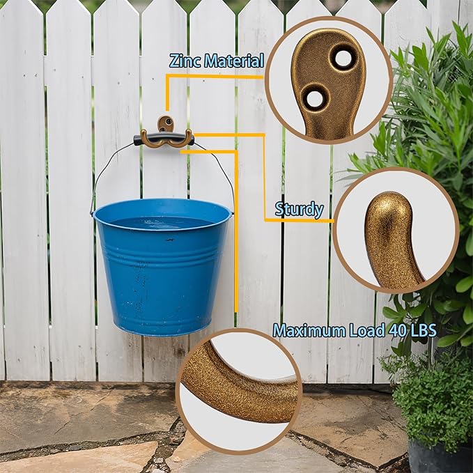 Coat Hooks Wall Hooks for Hanging - 25 Pack Bronze Double Prong Hook Wall Mounted - Great for Living Room, Bedroom, Entryway, Closet for Coat, Bag, Towel, Hat, Key, Cup, Heavy-Duty, Easy to Install