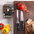 Cangshan L Series Knife Block Sets, Forged German Steel (12-Piece 4 Steak Knives, Black)