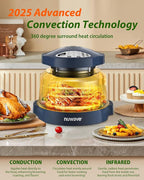 Nuwave Oven Pro Plus Air Fryer, Infra-Red Countertop, 2025 Advanced Convection, No Defrosting or Preheating, Cook Fresh or Frozen, Durable Power Dome, 100 Presets & 50 Memory, PFAS Free, Dark Blue