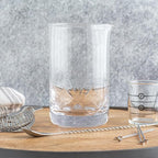 Cork & Mill Cocktail Mixing Glass - Large 24 oz Crystal Cocktail Mixer for Old Fashioneds, Manhattans and Other Stirred Whiskey Drinks - Essential Bar Accessories for Bartenders and Home Mixologists