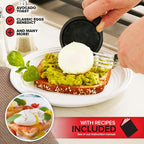 Nonstick Egg Poacher Pan, 2 Poached Egg Cups, Easy Poached Egg Cooker Stainless Steel, Perfect Eggs Benedict Maker, Egg Poaching Pan, PFOA-Free Silicone Spatula - Modern Innovations