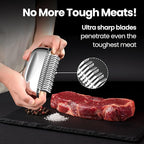 Meat Tenderizer Tool, Ultra Sharp Needle Blades 100% Stainless-Steel, Heavy-Duty Kitchen Gadgets, Hand Held Meat Tenderizer Needle Tool, Cooking Gadget for Tenderizing Chicken, Steak, Veal, BBQ
